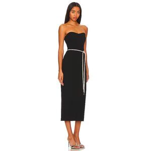 NBD Camille Midi Dress in Black Size XS $228